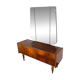 Walnut dresser, triple mirror & brass - Regency/Art Deco