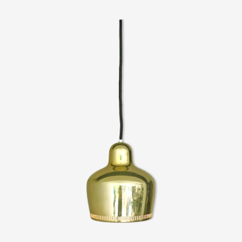 Suspension Golden Bell Vintage Lamp Alvar Aalto for Louis Poulsen, 1960s