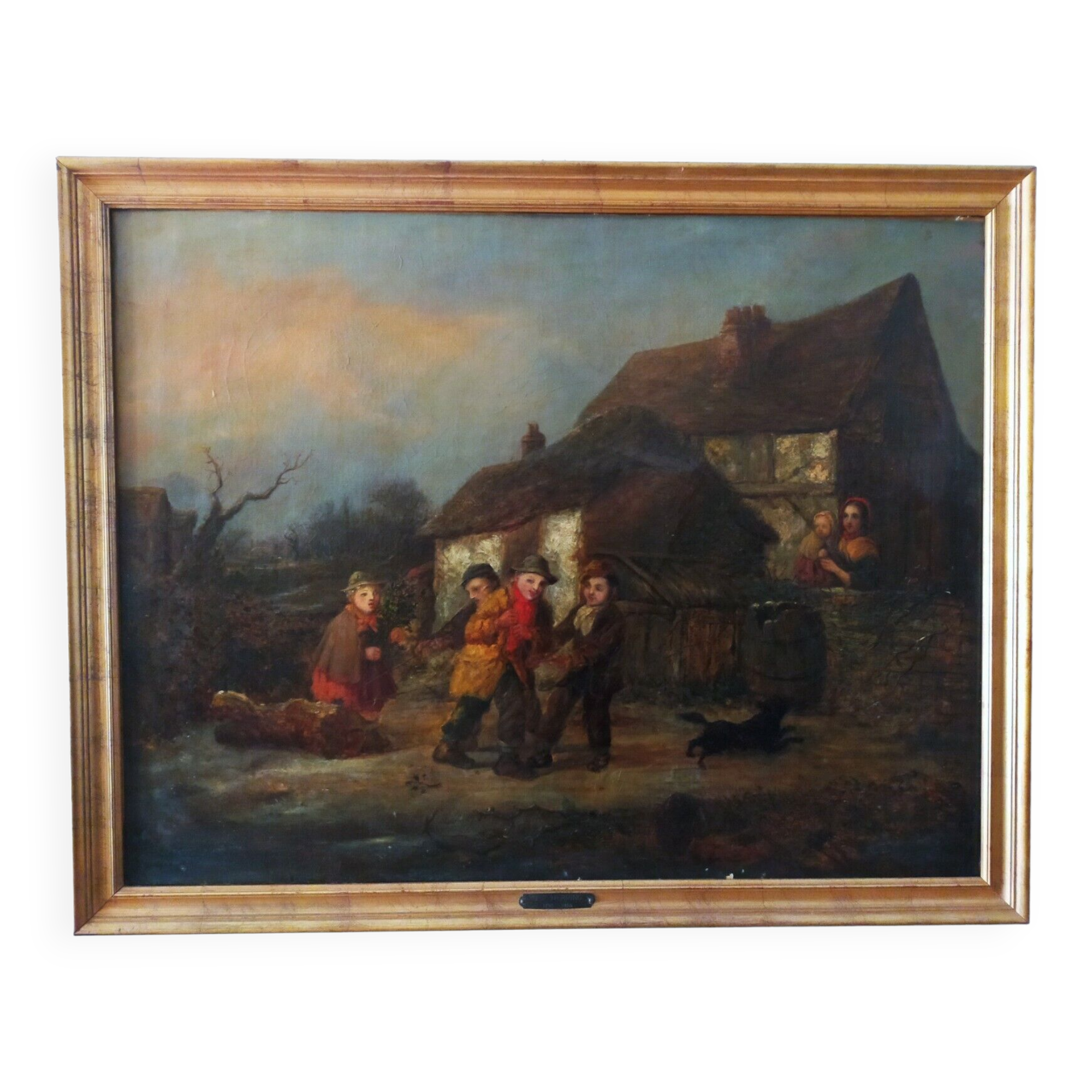Peinture à l’huile sur toile école anglaise 19ème siècle