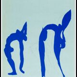 Lithograph Henri Matisse Acrobats paper cut 1958
