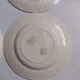 Set of 6 flat plates Salins model Simone beige with flowers.