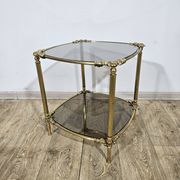 Table d'appoint en laiton, France, années 1950.