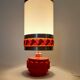 Vintage orange glass lamp signed Robert de Schuytener, 1970.