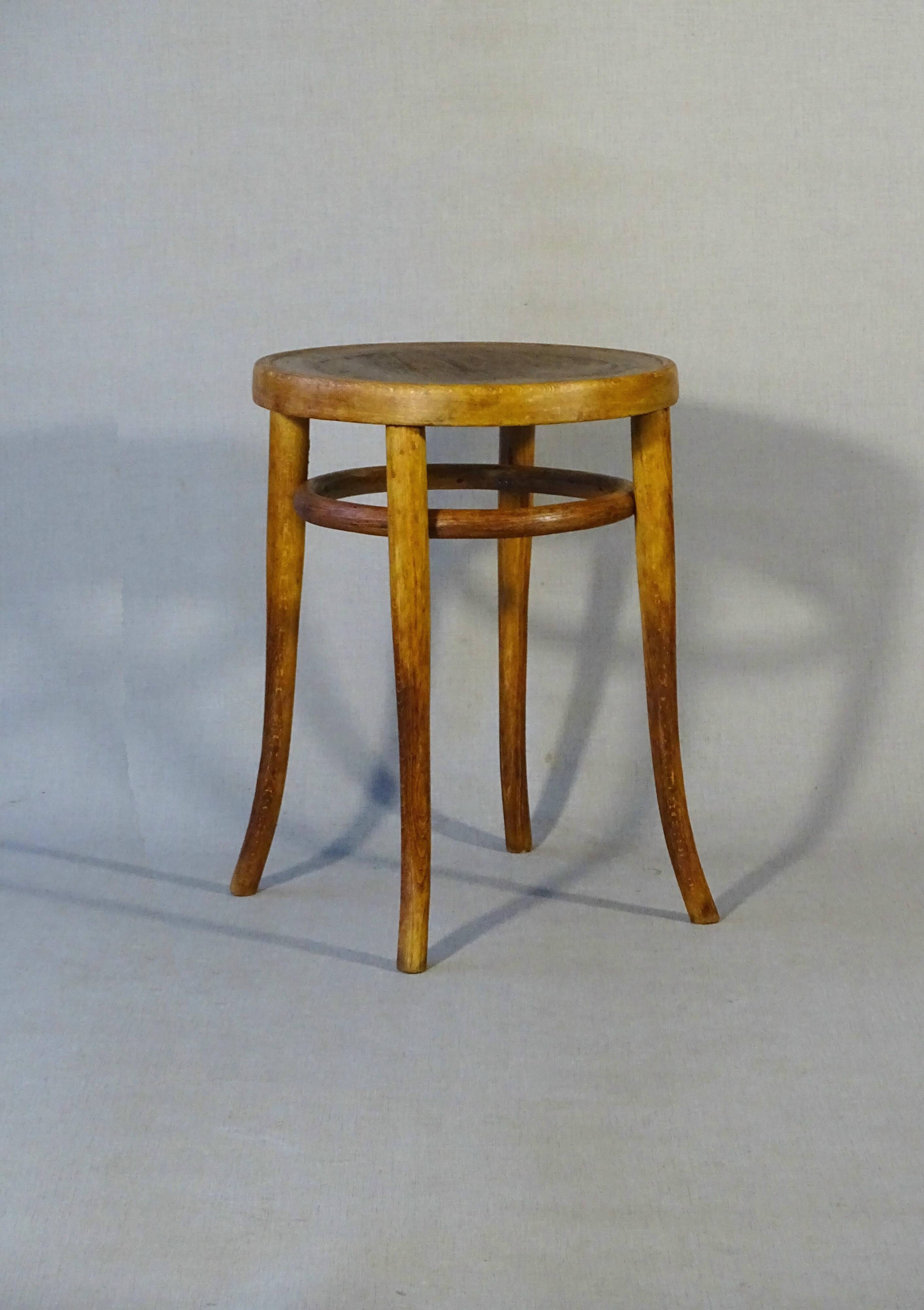 Wooden bistro stool by kohn -1905-