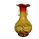 Small artisanal vase, blown glass, multicoloured.