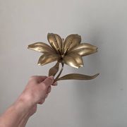 Golden metal lotus flower table ashtrays