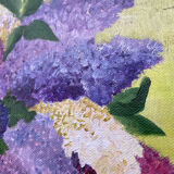 Painting bouquet of lilacs oil on canvas