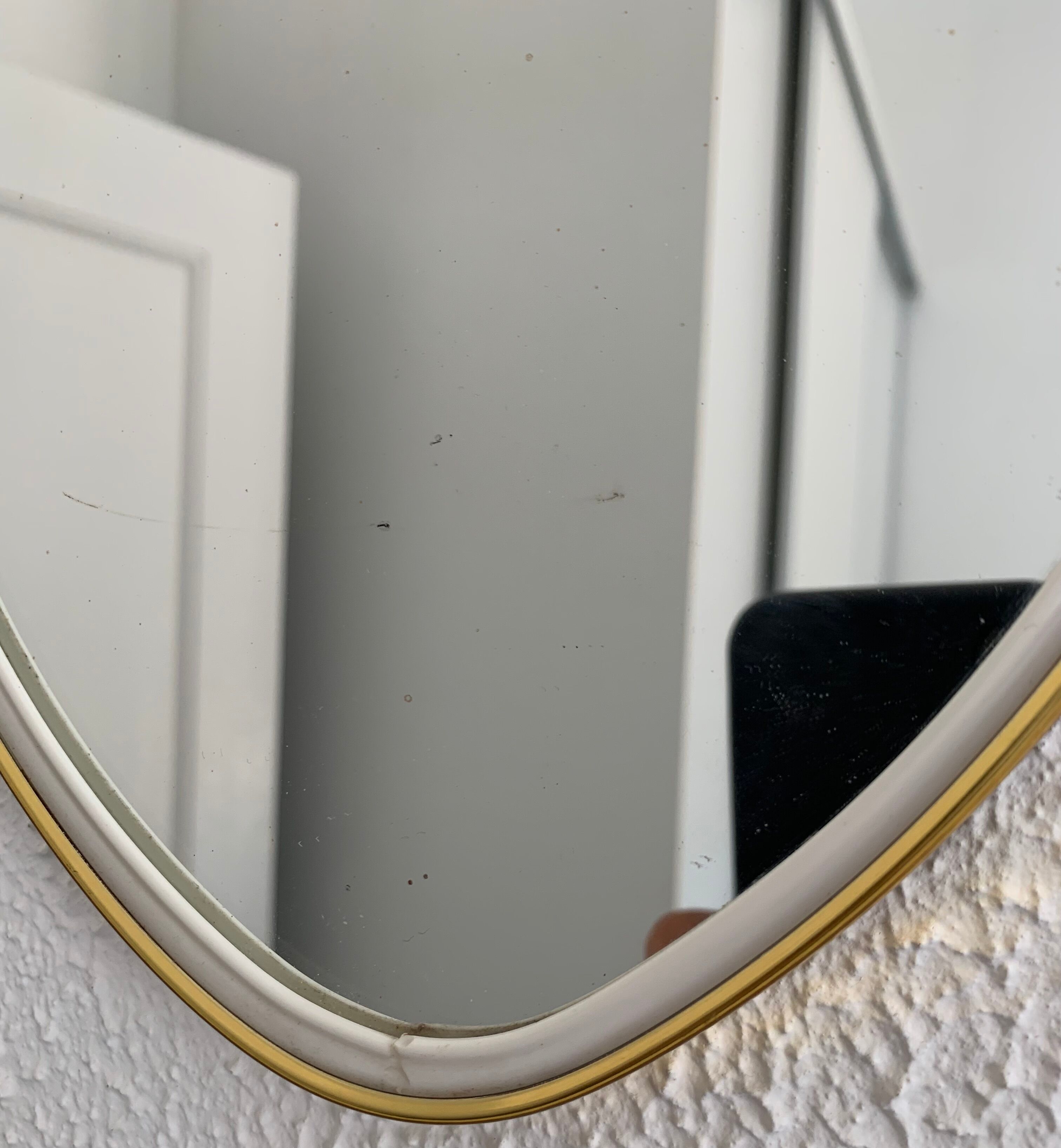 Vintage mirror 1960 asymmetrical mirror - 25 x 20 cm