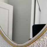 Vintage mirror 1960 asymmetrical mirror - 25 x 20 cm