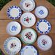 10 assiettes à dessert anciennes dépareillées 