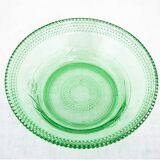 Glass green salad bowl