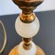 Vintage marble and velvet metal lamp