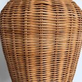 Vintage woven wicker lamp