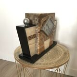 Marble art deco laying clock