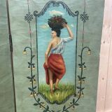 Painted wooden screen