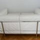 LC2 Le Corbusier 2-seater sofa, white leather, reissue by Cassina, excellent condition.