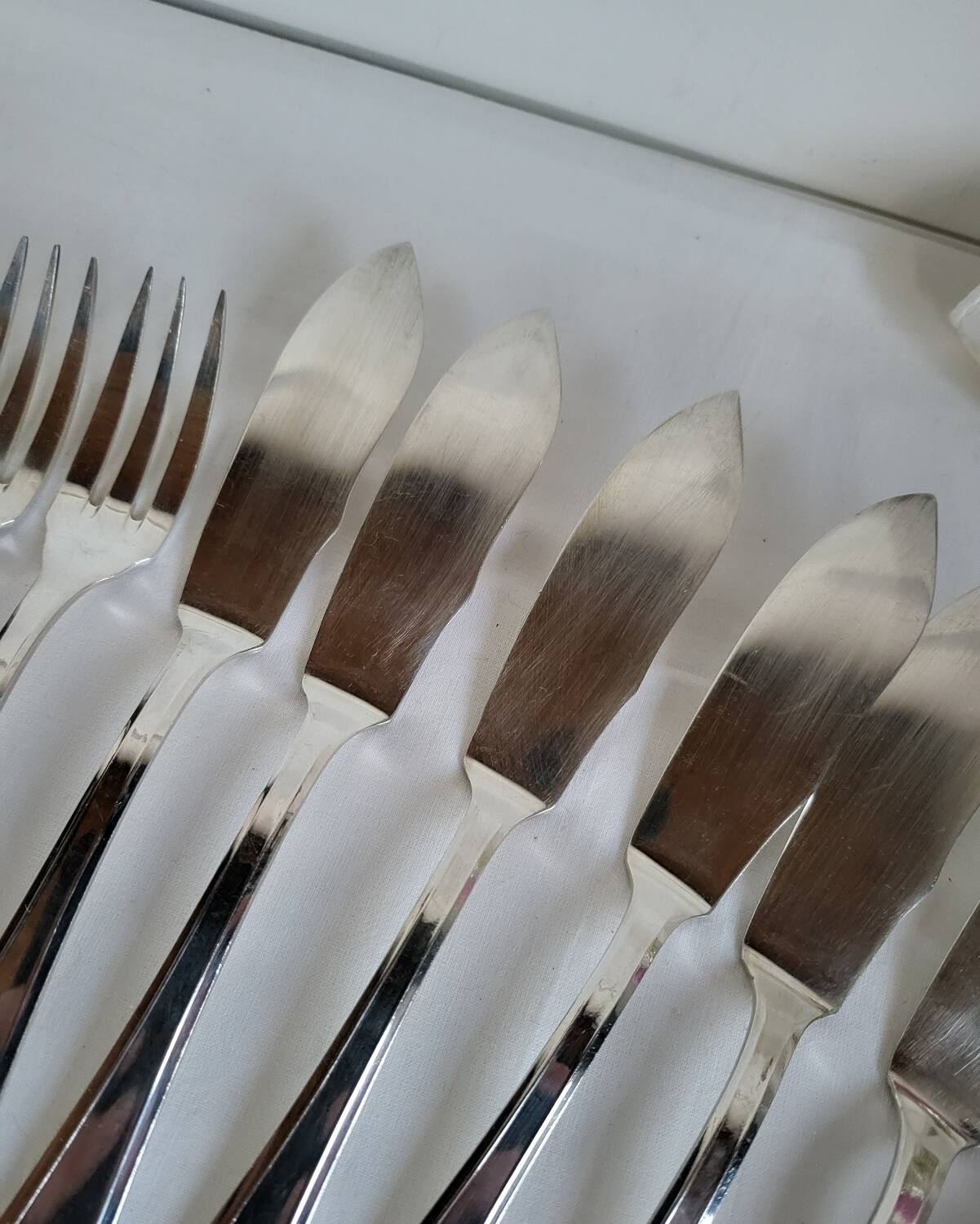 SFAM 6 Silver-Plated Fish Cutlery Sets, 12 Pieces
