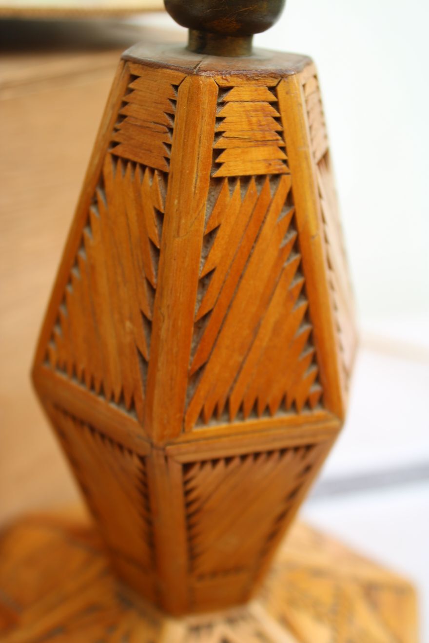 Wooden lamp foot