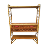 Louis Sognot's library in bamboo and rattan