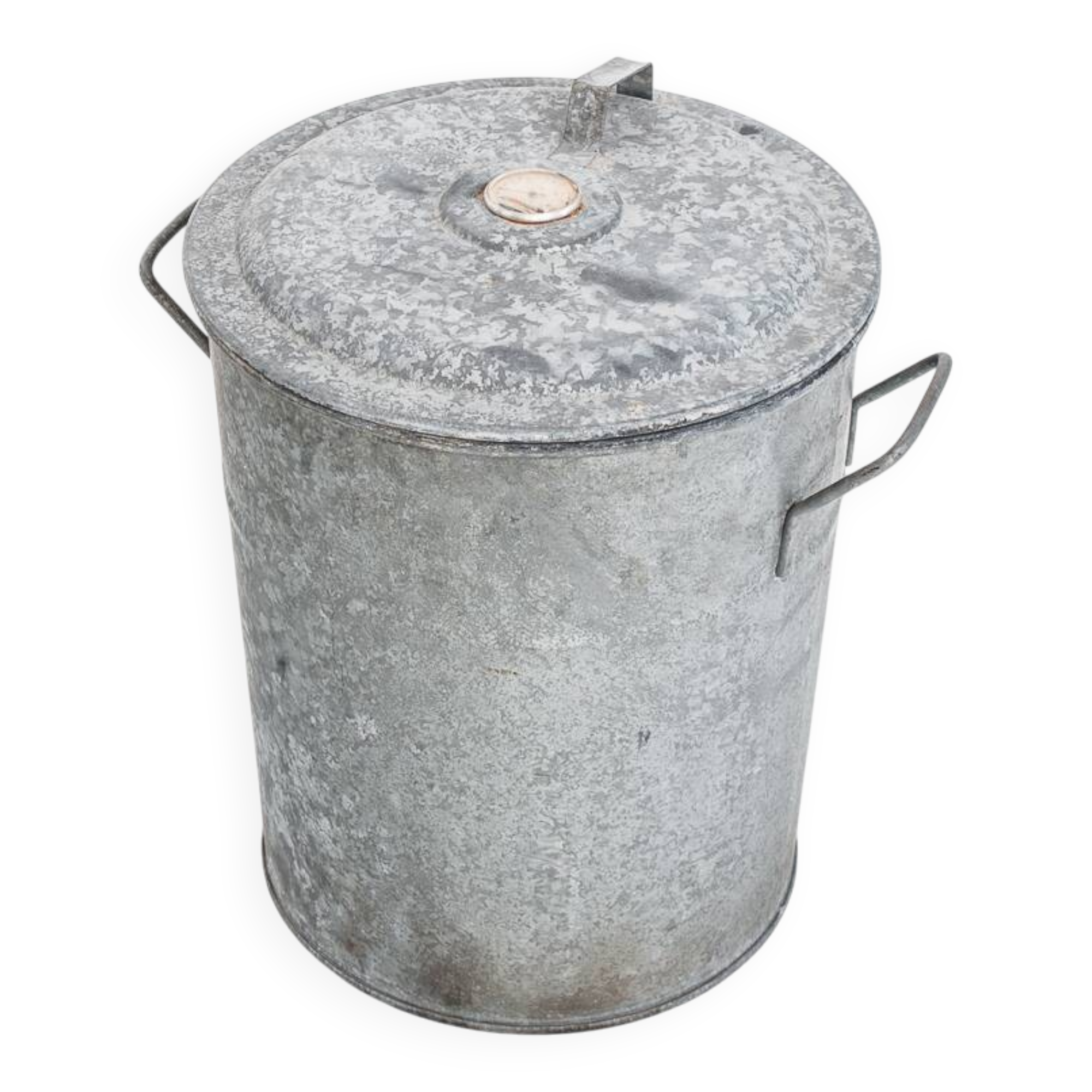 Vintage zinc canning bucket. Can be used as a wastepaper basket. 1940s