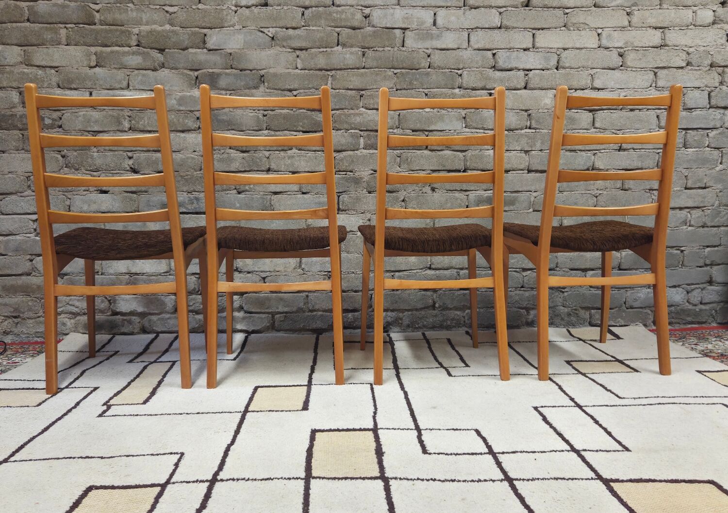 Set of 4 Scandinavian chairs from the 1960s