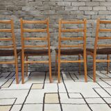 Set of 4 Scandinavian chairs from the 1960s