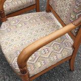 Pair of restoration style armchairs