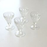 4 old foot glasses for cooked wine