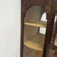 Dutch display cabinet in two parts made of marquetry wood.