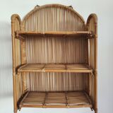 Rattan wall shelf