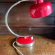 Lampe métal laquée rouge et doré 60’S