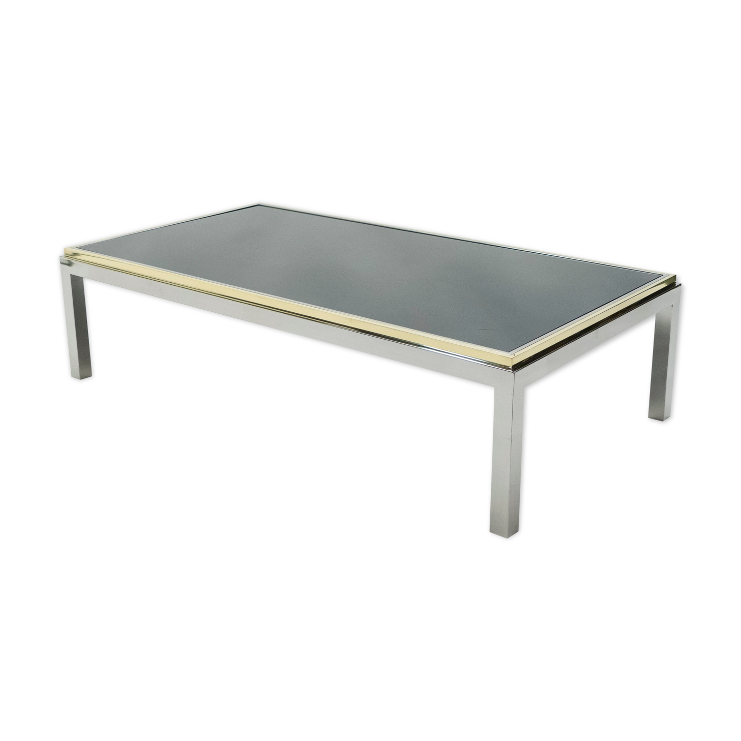 Chrome and brass coffee table 1970