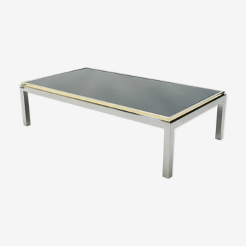 Chrome and brass coffee table 1970