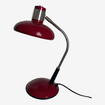 Lampe vintage 1960 de bureau lie de vin - 45 cm