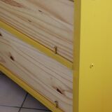 Yellow solid pine shelf