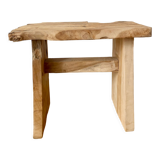 Low stool in raw wood