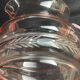 Service for 4 people - Art Deco - Glass or 1/2 pink crystal blown and cut