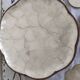 Serving tray in mother-of-pearl and olive wood, Capiz shell