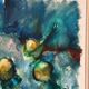 Original Swedish Oil on Canvas – "Abstract Composition" by Bergengren – Signed – Dated 1970 – Framed – 69 × 54 cm (27.2" × 21.3")