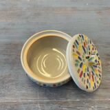 Multicolored sugar bowl