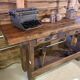 Antique workbench/renovated console – a unique piece full of character
