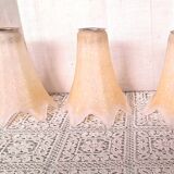 Suspensions Lustre ceiling light Opaline glass France POP 1960 Decoration reduced