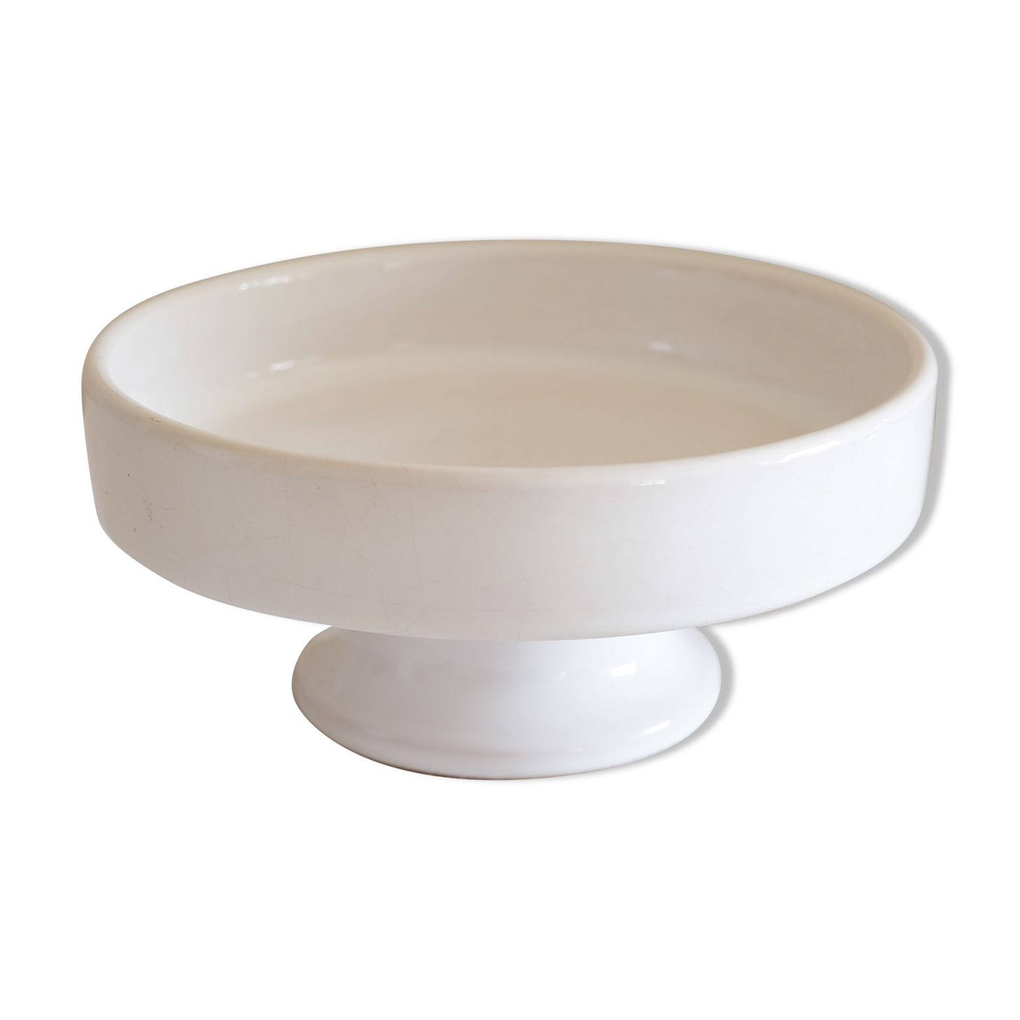 Minimalist white ceramic dish