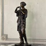 Diane de Gabies, bronze after the antique, brown patina, 19th century
