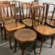 11 antique bistro chairs and a stool (thonet/Fischel/Baumann)
