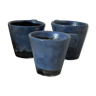 Lot de 3 tasses à expresso bleu en céramique