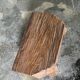 Small stool, teak footrest with short cut corners.