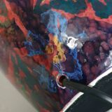 Hand-turned ceramic / glazed vase lamp holders 1970s (most likely French)