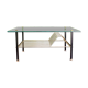 Table basse métal et verre