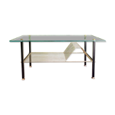 Table basse métal et verre